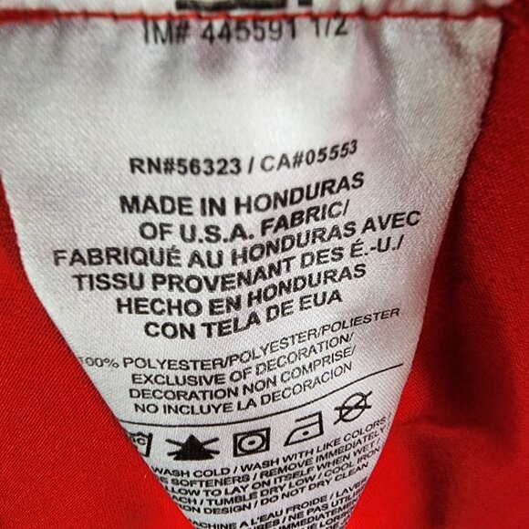 Mens Red Nike Dri-Fit 643 Graphic Shirt Athletic Tee Short Sleeve Crew Neck XXL - Picture 4 of 8